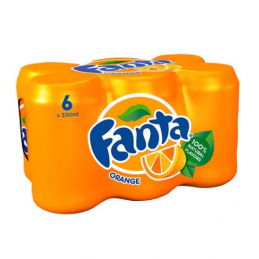 Fanta Orange Cans 330mlx6
